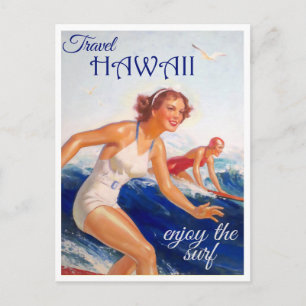 Vintag Hawaii Travel Postcard Postkarte