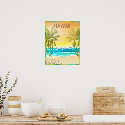 Vintag Hawaii Travel Poster (Küche)