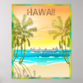 Vintag Hawaii Travel Poster (Vorne)