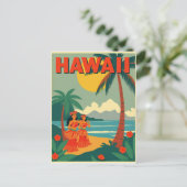 Vintag Hawaii Travel Postkarte (Stehend Vorderseite)