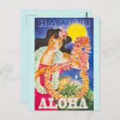 Vintag Hawaii Travel Postkarte (Vorne/Hinten)