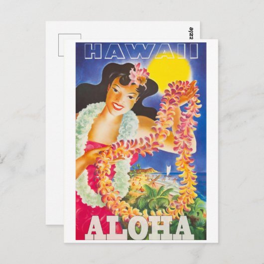 Vintag Hawaii Travel Postkarte (Vorne/Hinten)