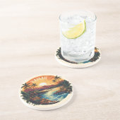 Vintag Hawaii Tropical Beach Travel Getränkeuntersetzer (Seite)