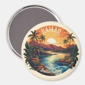 Vintag Hawaii Tropical Beach Travel Kühlschrank Magnet (Vorderseite/Rückseite)