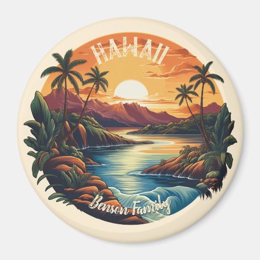 Vintag Hawaii Tropical Beach Travel Kühlschrank Magnet (Vorne)