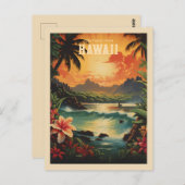 Vintag Hawaii Tropical Beach Travel Postkarte (Vorne/Hinten)