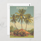 Vintag Hawaii Tropical Beach Travel Postkarte (Vorne/Hinten)