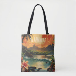 Vintag Hawaii Tropical Beach Travel Tasche