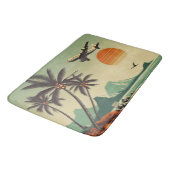 Vintag Hawaii/Tropisch Badematte (Schrägansicht)