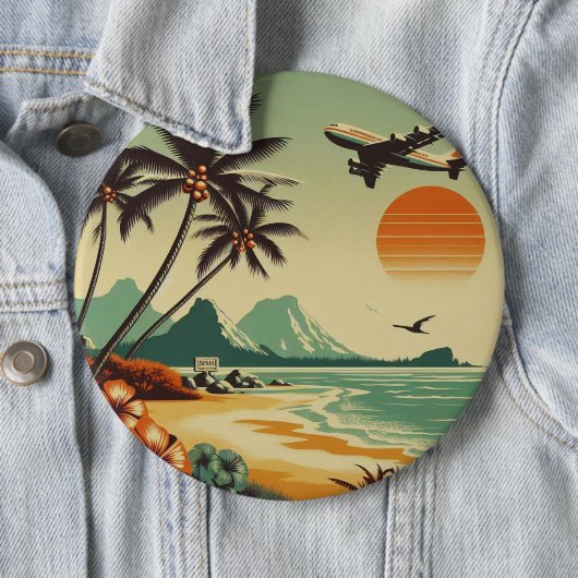 Vintag Hawaii/Tropisch Button (Beispiel)