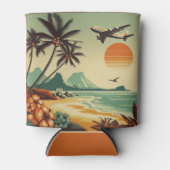 Vintag Hawaii/Tropisch Dosenkühler (Vorderseite)