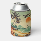 Vintag Hawaii/Tropisch Dosenkühler (Kanne Rückseite)