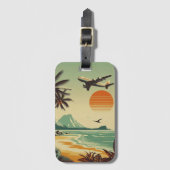 Vintag Hawaii/Tropisch Gepäckanhänger (Vorderseite Vertikal)