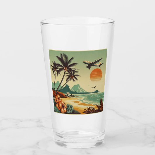 Vintag Hawaii/Tropisch Glas (Vorderseite)
