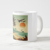 Vintag Hawaii/Tropisch Jumbo-Tasse (Vorderseite Rechts)