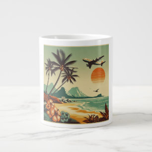 Vintag Hawaii/Tropisch Jumbo-Tasse