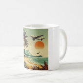 Vintag Hawaii/Tropisch Kaffeetasse (VorderseiteRechts)