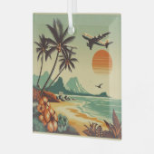 Vintag Hawaii/Tropisch Ornament Aus Glas (Vorderseite links)