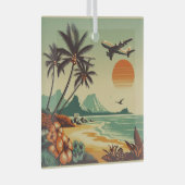 Vintag Hawaii/Tropisch Ornament Aus Glas (Vorderseite Rechts)