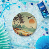 Vintag Hawaii/Tropisch Pappteller (Party)