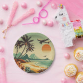 Vintag Hawaii/Tropisch Pappteller (Party)