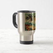 Vintag Hawaii/Tropisch Reisebecher (Vorderseite Links)