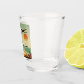 Vintag Hawaii/Tropisch Schnapsglas (Rechts)
