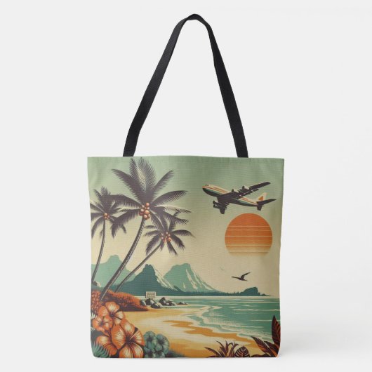 Vintag Hawaii/Tropisch Tasche (Vorderseite)