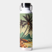 Vintag Hawaii/Tropisch Trinkflasche (Vorne)