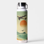 Vintag Hawaii/Tropisch Trinkflasche (Rückseite)