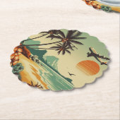 Vintag Hawaii/Tropisch Untersetzer (angewinkelt)