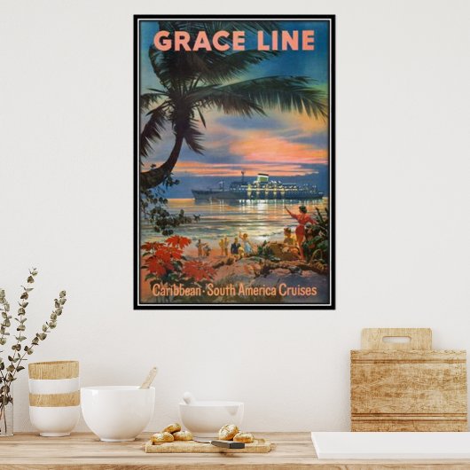 Vintag Hawaii, USA - Poster (Küche)