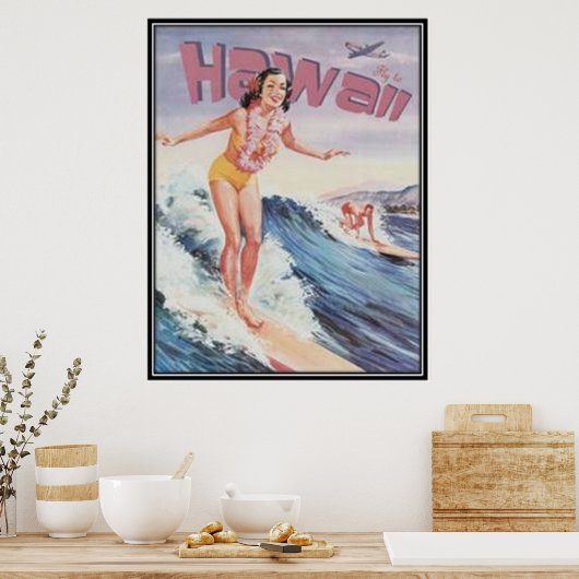 Vintag Hawaii, USA - Poster (Küche)