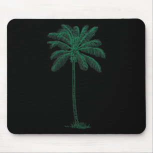 Vintag Hawaiian Palm Tree Beach Tropical Island P Mousepad