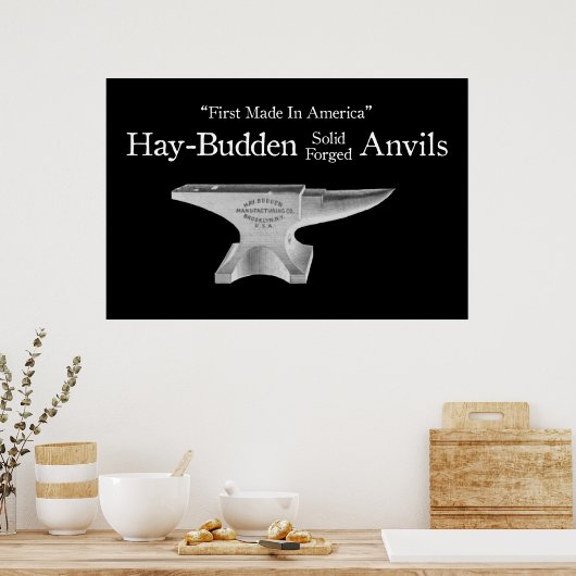 Vintag Hay-Budden Anvil Poster (Küche)