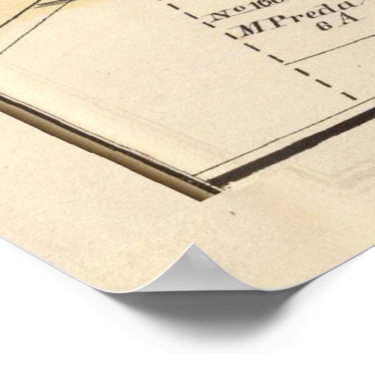 Vintag Hayward CA Map (1878) Poster (Ecke)