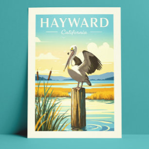 Vintag Hayward California Postkarte
