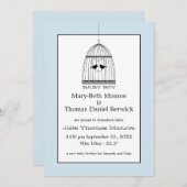 Vintag Heart Birdcage Baby Boy Ankündigung (Vorne/Hinten)