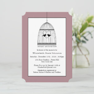Vintag Heart Birdcage Baby Dusche Einladung