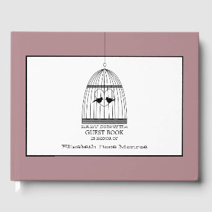 Vintag Heart Birdcage Baby Dusche Gästebuch
