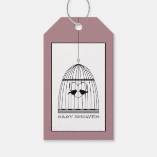 Vintag Heart Birdcage Baby Dusche Geschenkanhänger