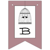 Vintag Heart Birdcage Baby Dusche Wimpelkette (Dritte Fahne)