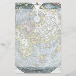 Vintag Heart Shaped Antique World Map Peter Apian Briefpapier