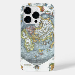 Vintag Heart Shaped Antique World Map Peter Apian Case-Mate iPhone 14 Pro Hülle