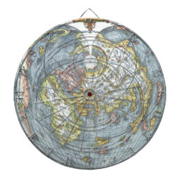 Vintag Heart Shaped Antique World Map Peter Apian Dartscheibe