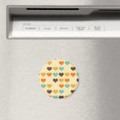 Vintag Hearts Colors Magnet (In Situ (Geschirrspüler))