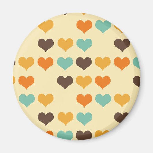 Vintag Hearts Colors Magnet (Vorne)