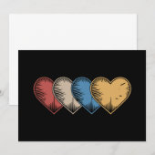 Vintag Hearts Cool Retro Valentinstag Geschenk Dankeskarte (Vorne/Hinten)