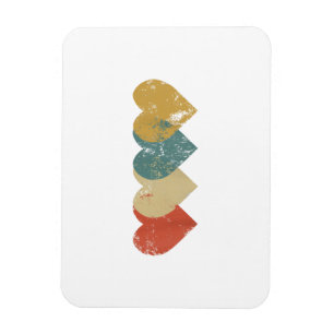 Vintag Hearts Cool Retro Valentinstag Geschenk für Magnet