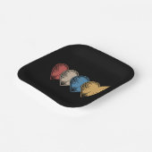 Vintag Hearts Cool Retro Valentinstag Geschenk Pappteller (Gewinkelt)